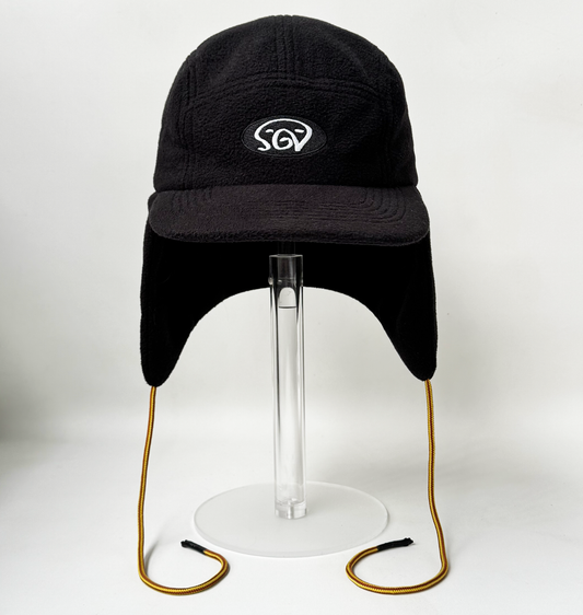 Fleece Bomber Hat in Black