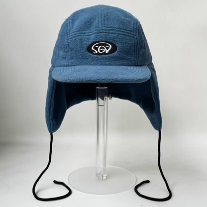 Fleece Bomber Hat in Blue
